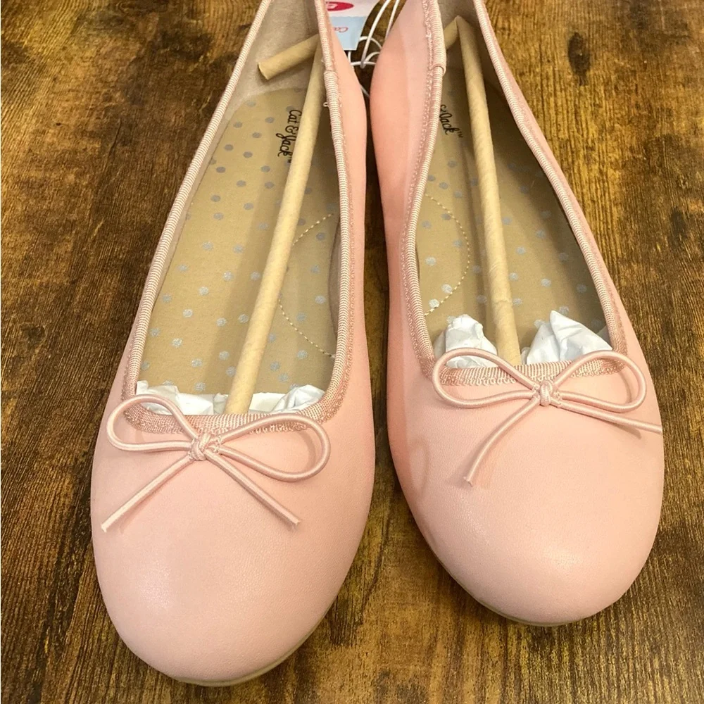Kids' Diana Slip-on Ballet Flats - Cat & Jack™ Blush Memory Foam Insole Size 5 - Picture 6 of 8
